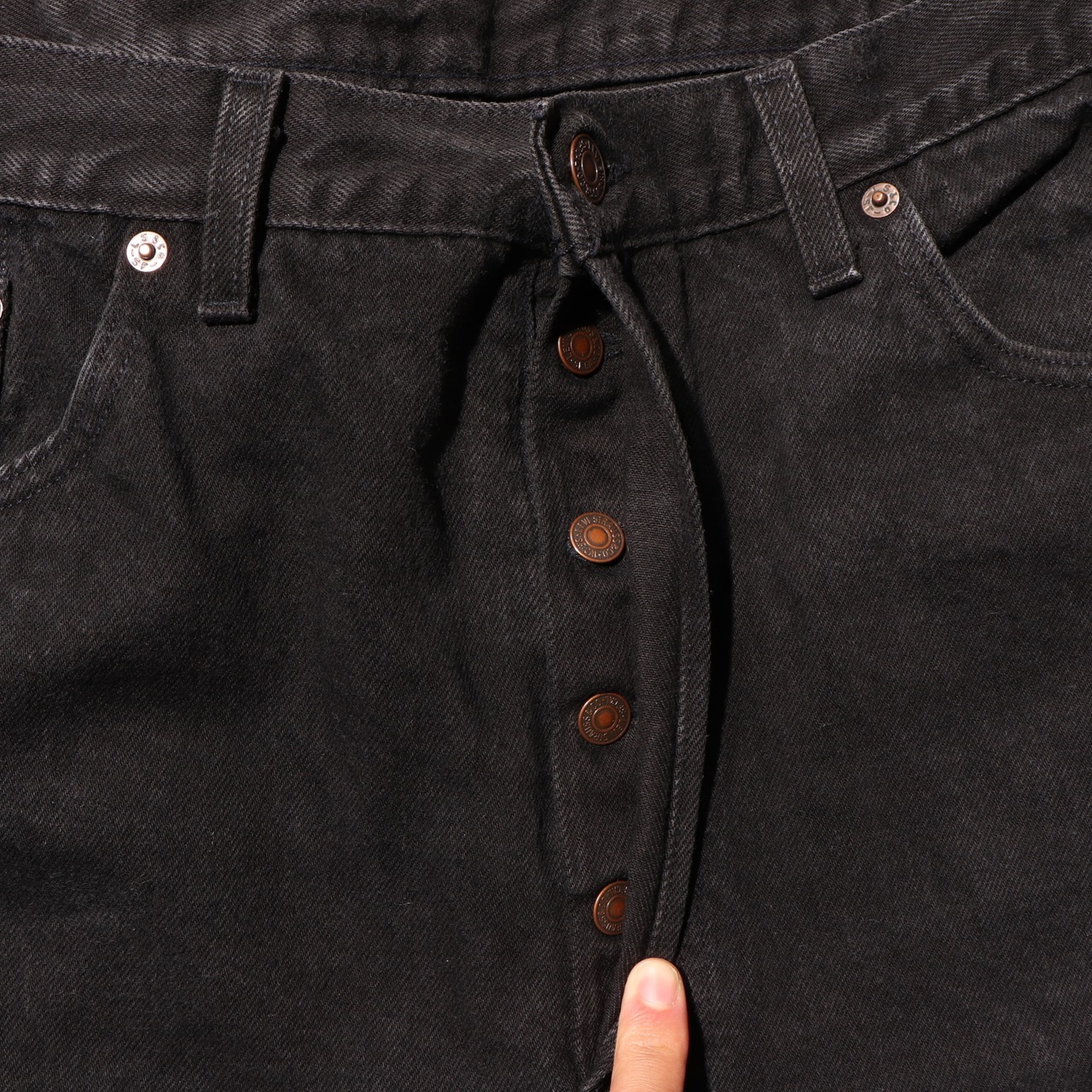 美品 38×30 Levi's 501 USA サルファー ブラックデニムパンツ リーバイス