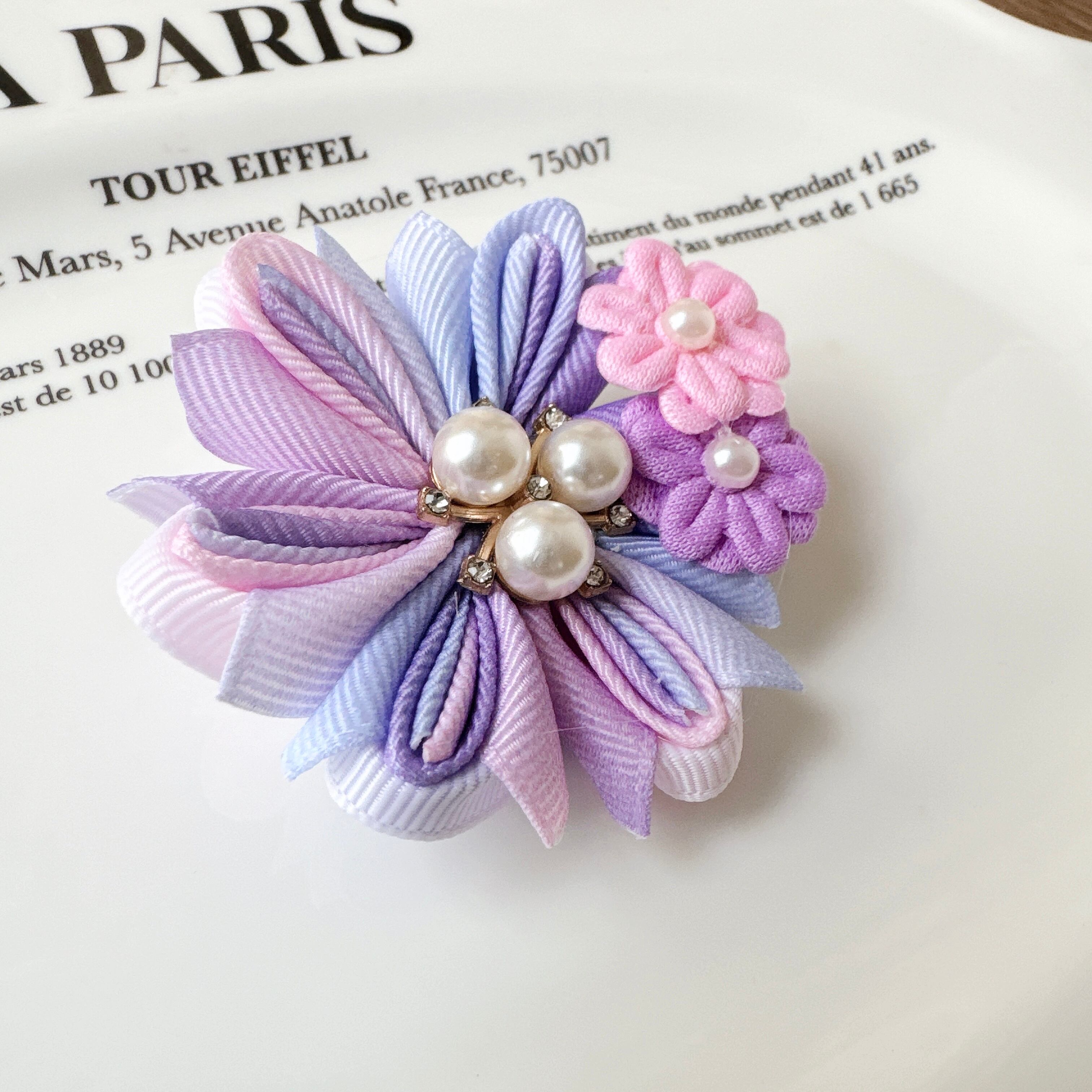 パールが可愛いお着物パッチン