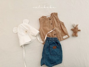 【valu bebe】エアリーコットンブラウス アイボリー 70〜110cm
