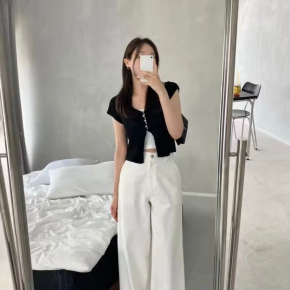 summer knit short sleeve tops