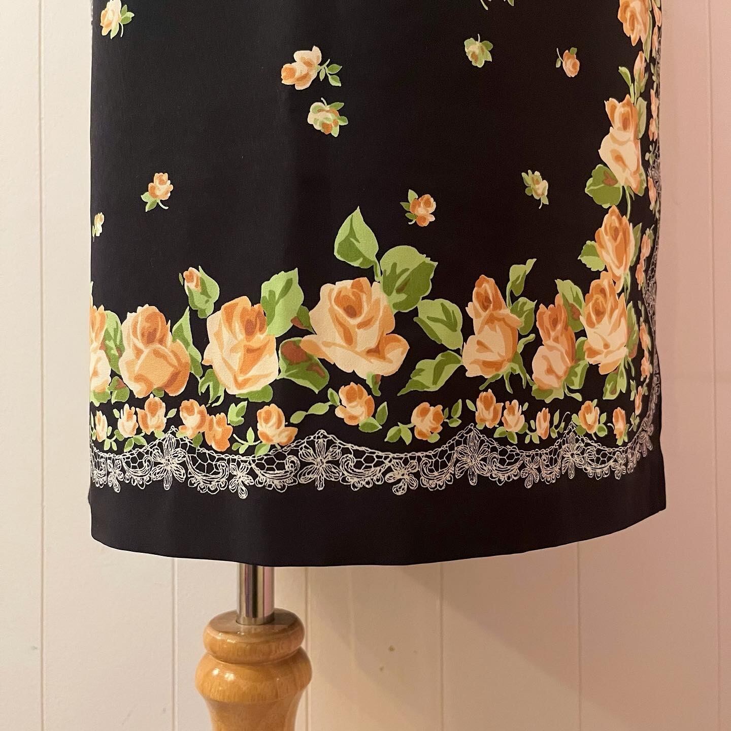 orange rose scarf box skirt