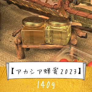 信州産 純粋生はちみつ『アカシア蜂蜜2023』140g（無農薬、無濾過、非加熱、砂糖水無給餌、純粋生蜂蜜）