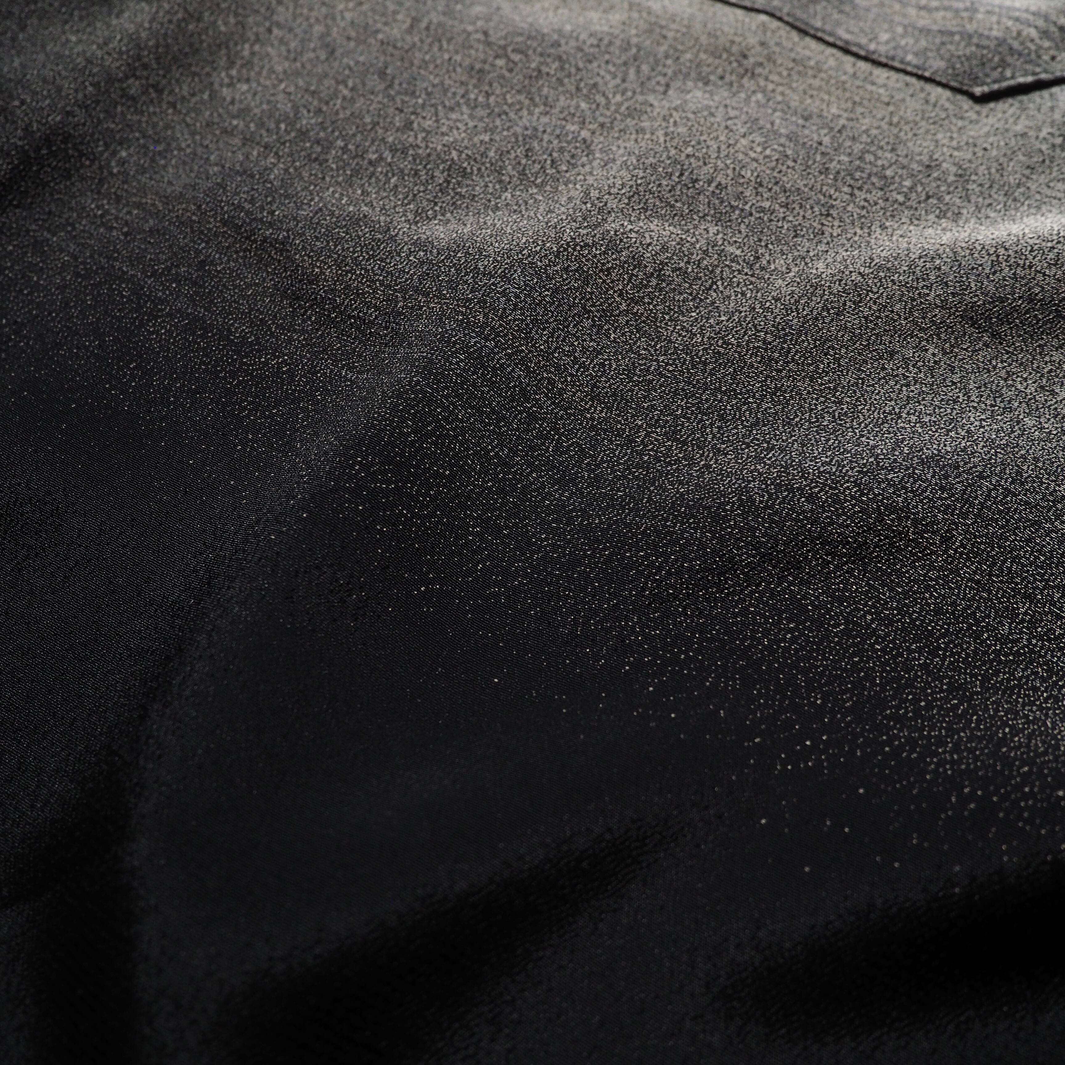 1990s Black mode Overlap line Design Drape loose Open collar shirt