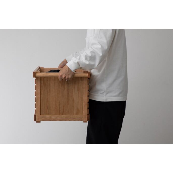 コンテナ イキキ IKIKI シェルフコンテナLオーク shaelf container L