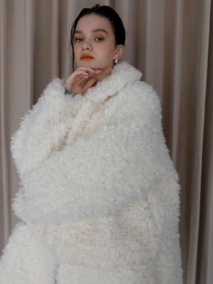 4way eco fur coat（ivory）