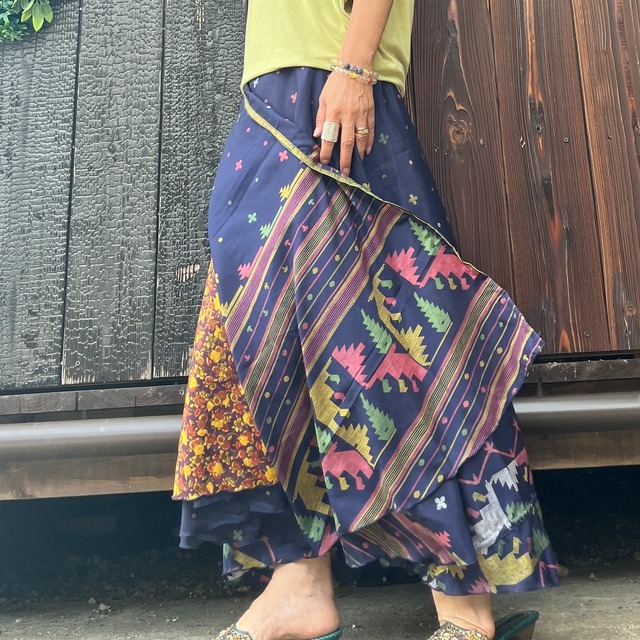 シルク巻きスカート2307