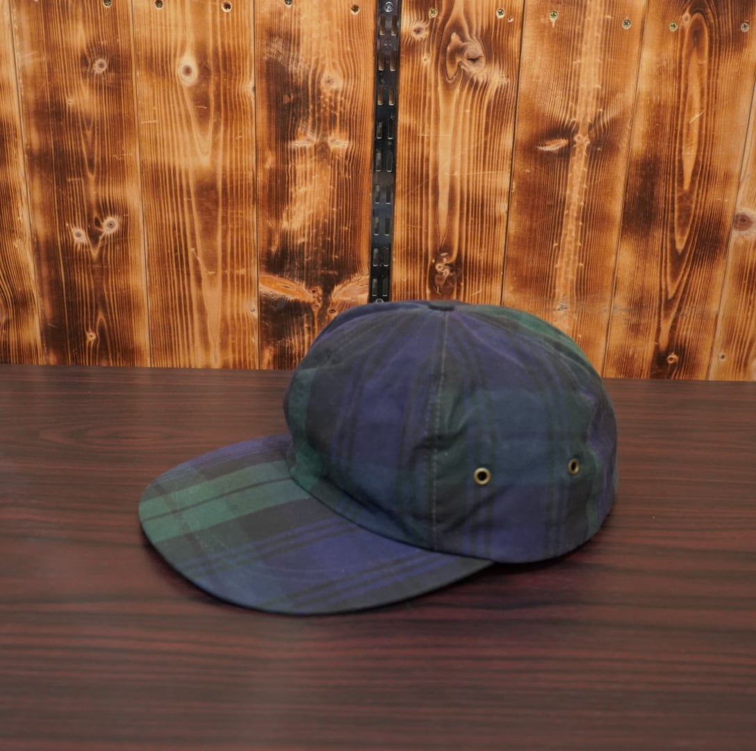 90s ralphlauren ロングビル ブラックウォッチ M/キャップ 帽子