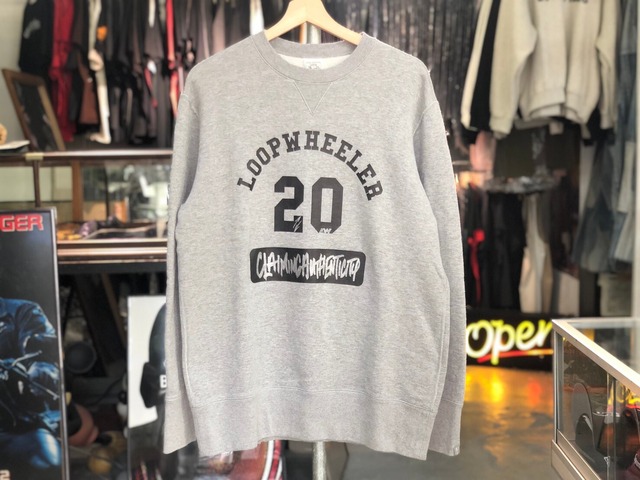 LOOPWHEELER 20TH × MOGNO6 CREWNECK SWEAT LARGE GREY 100JJ9583