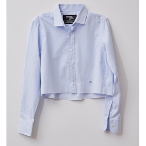 HOMME girls　CROPPED SHIRT　CHAMBRAY BLUE