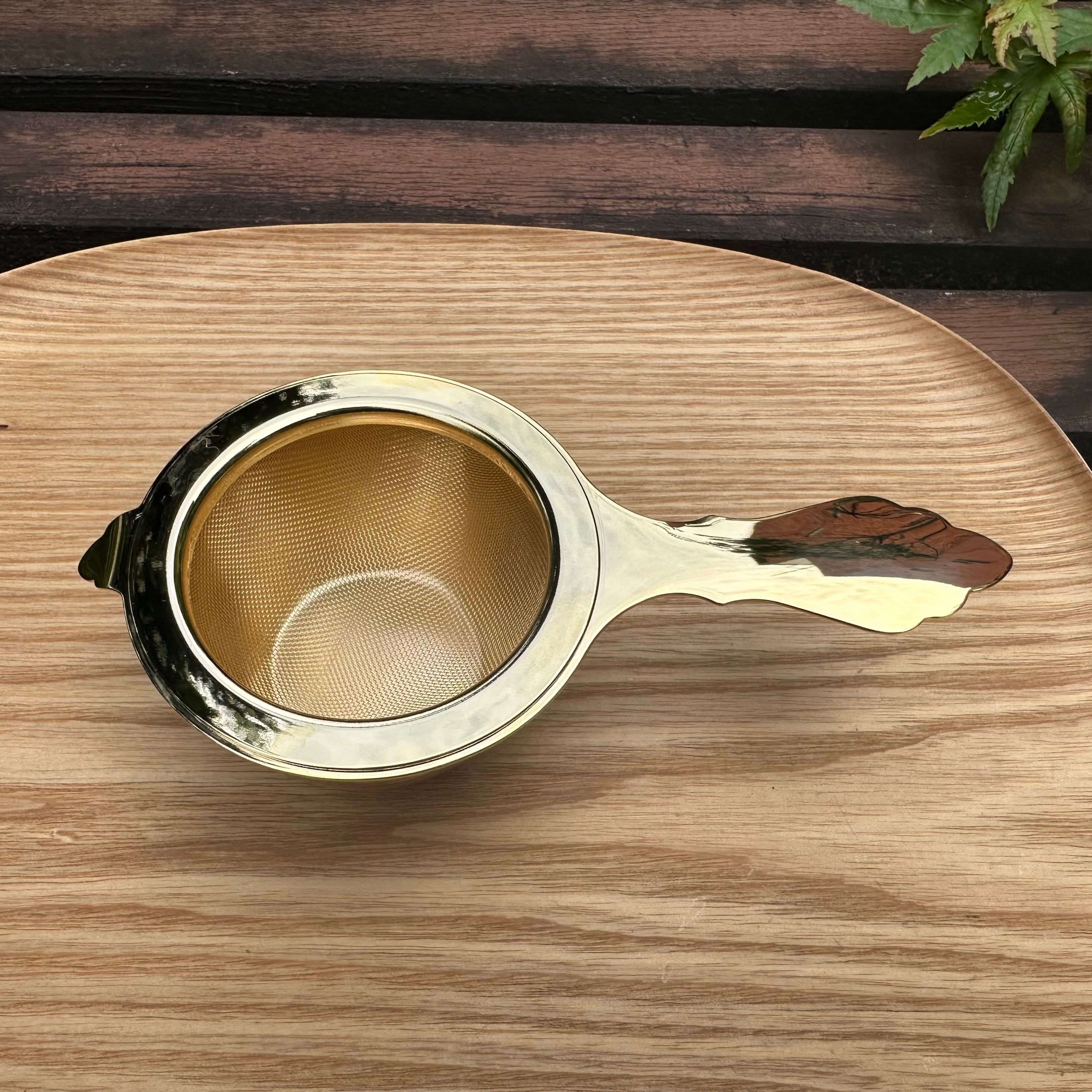 高級感のある ゴールド 茶こし (日本製)｜茶道具 | ときめく抹茶