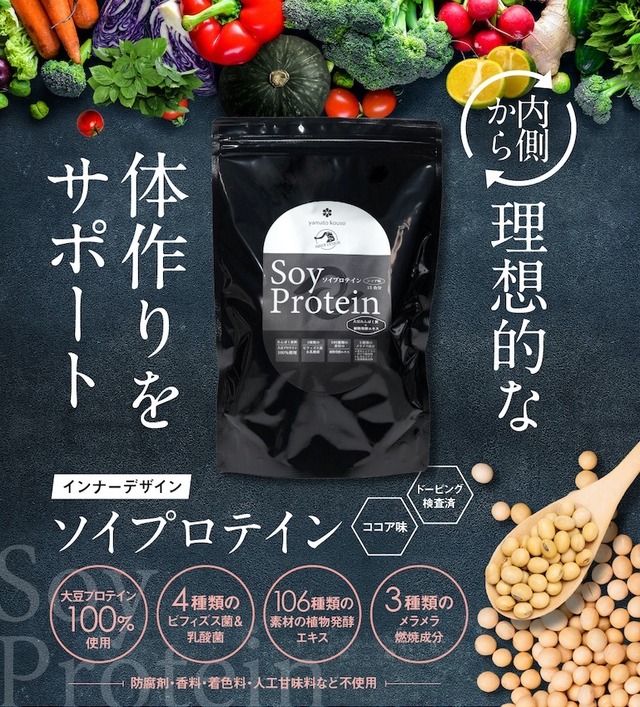 おまとめ割引【ダイエット発酵食品】植物発酵エキス入り「ソイプロテイン」３袋おまとめ買い割引