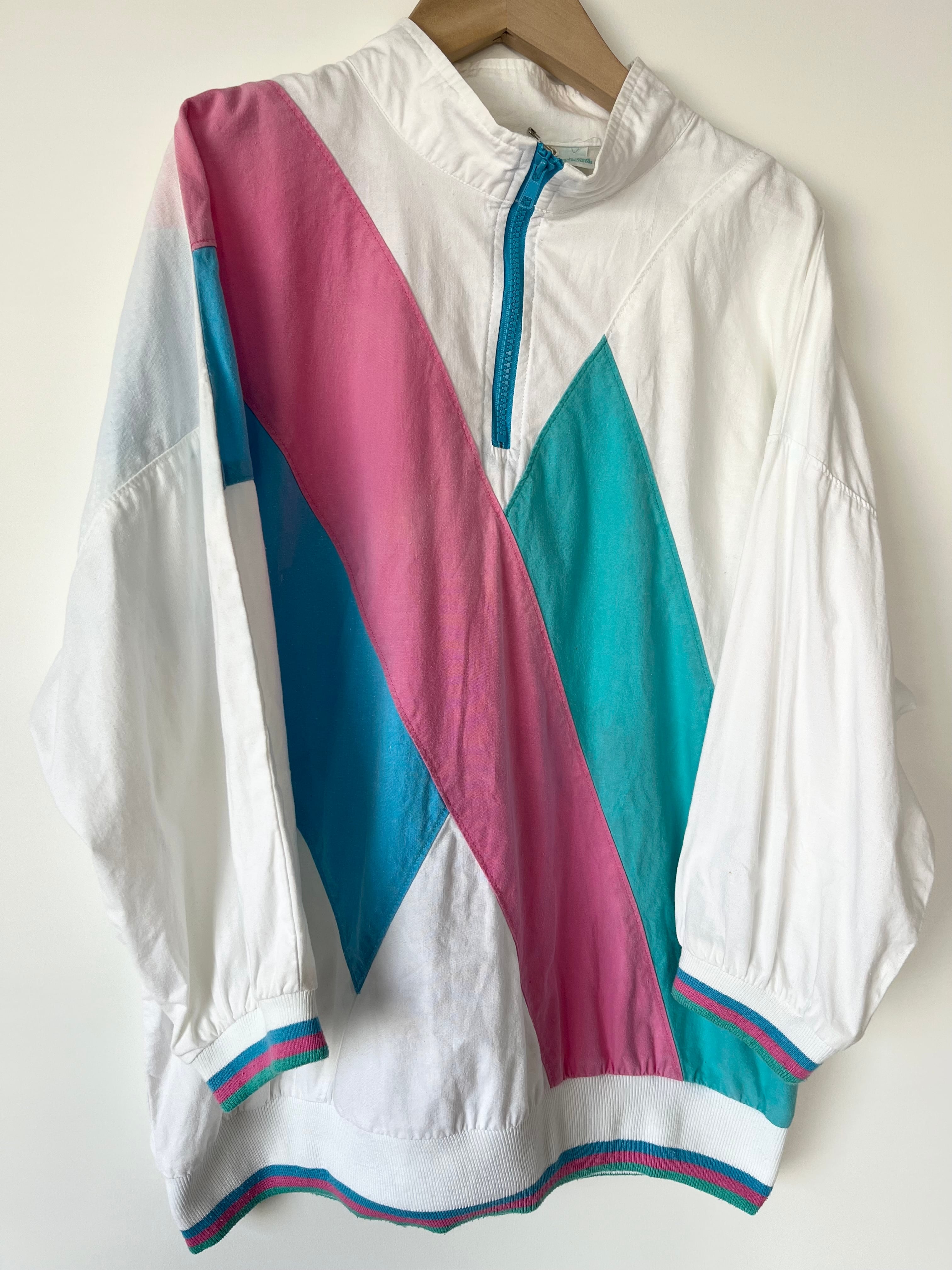 古着 コットンハーフジッププルオーバー