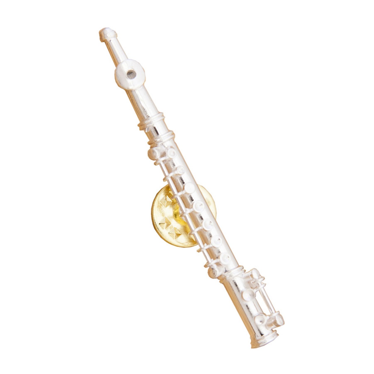 ピンバッジ　ミニチュア楽器　フルート