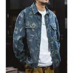 Bleached Denim Shirt Oversized ◇H0320