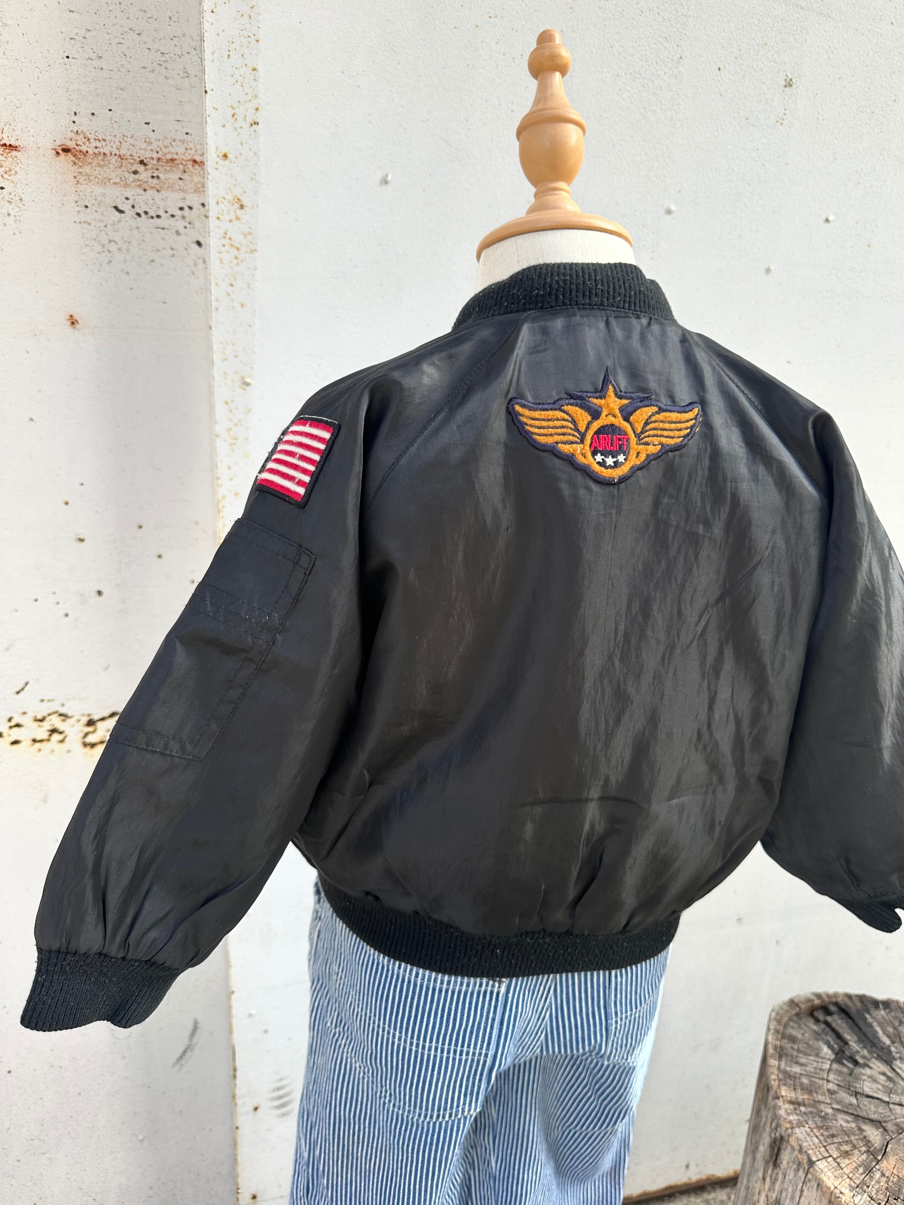 90s VINTAGE USAF / A-2 LEATHER JACKET BRANDED GARMENTS INC ORCHARD