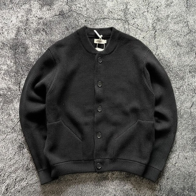 Scandinavian retro style cardigan in black, gray, and brown(GV073)