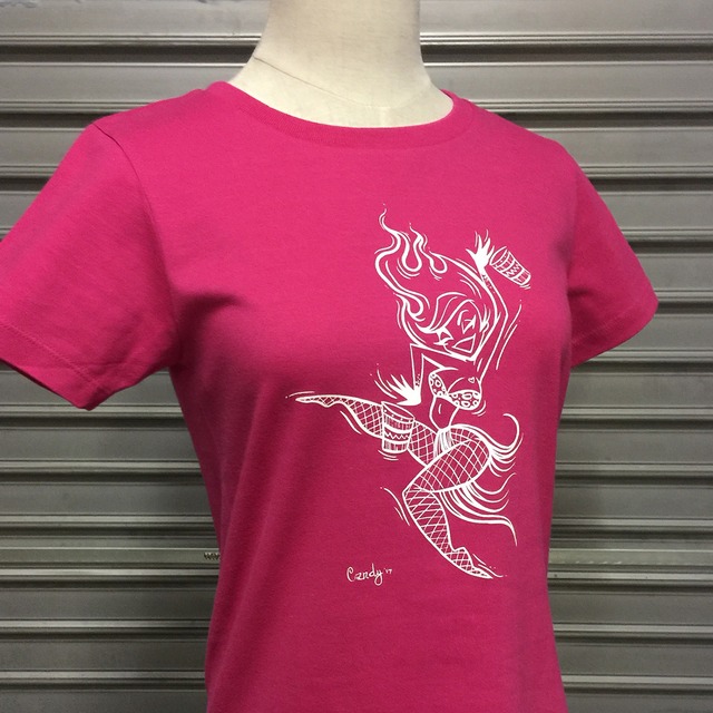 レディースtシャツ Mow Cd Lt 003 P レディース 可愛い かっこいい 縫い目なし ピンク 女の子 イラスト Mow