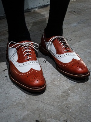 【add (C) vintage】"Allen Edmonds" Wing Tip 2tone Color Dress Shoes