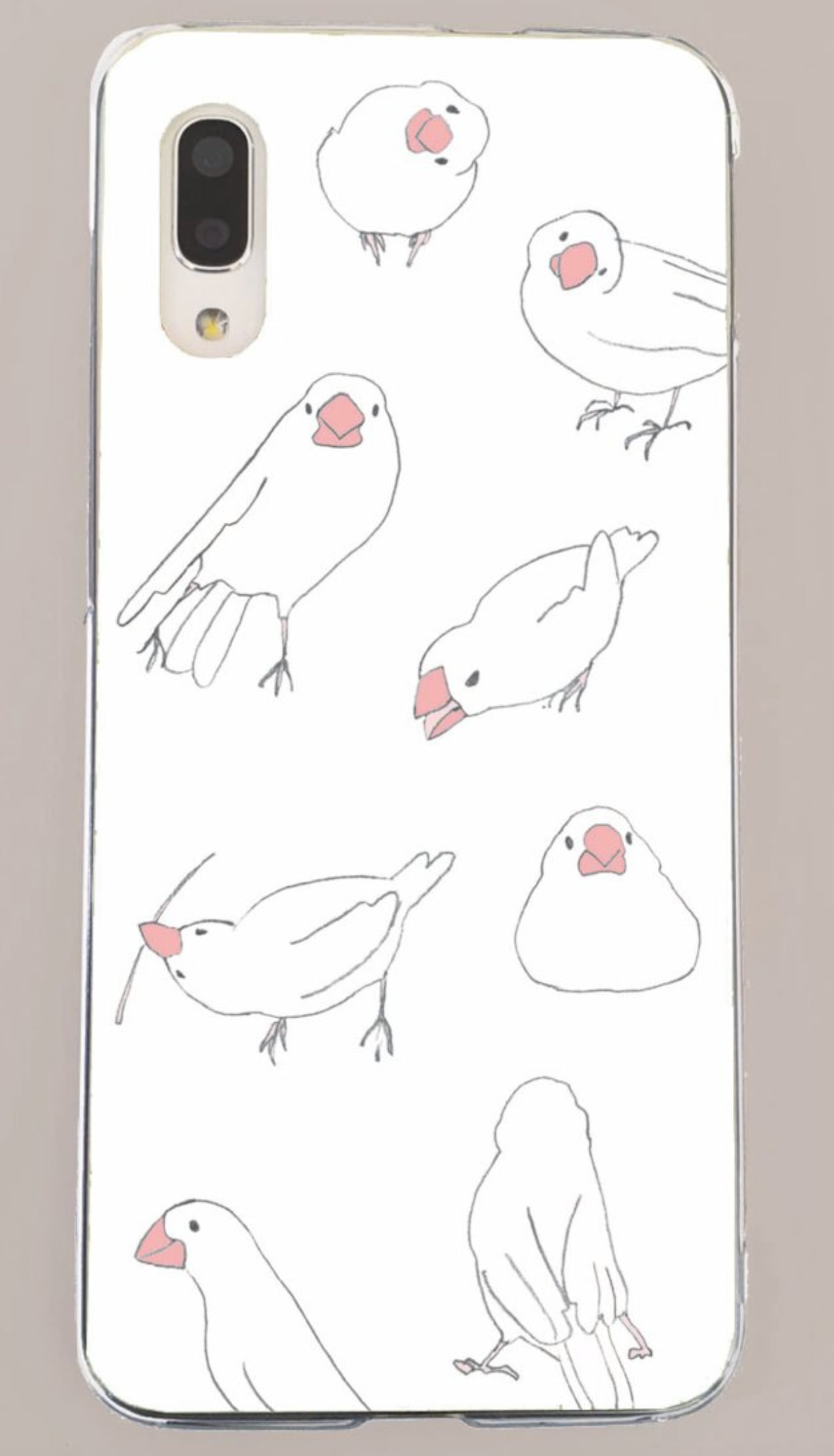 オーダー品　線画文鳥　強化プラスチック