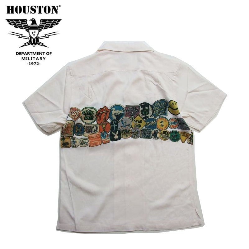 HOUSTON アロハシャツ ヒューストン POPラベル 2020年 メンズ プリント半袖シャツ 40680 k2select2020