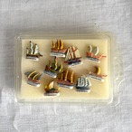 フェーブ　陶器ミニチュア　船10個セット　帆船　LA MARINE ROYALE　ガロットデロア