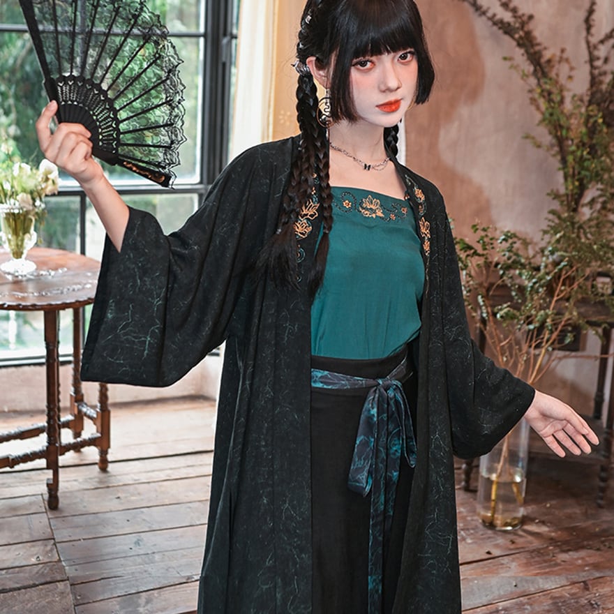 中華ゴシック チャイナ風 古怪舎 羽織り 刺繍 中華系ファッション 30代ファッション夏服