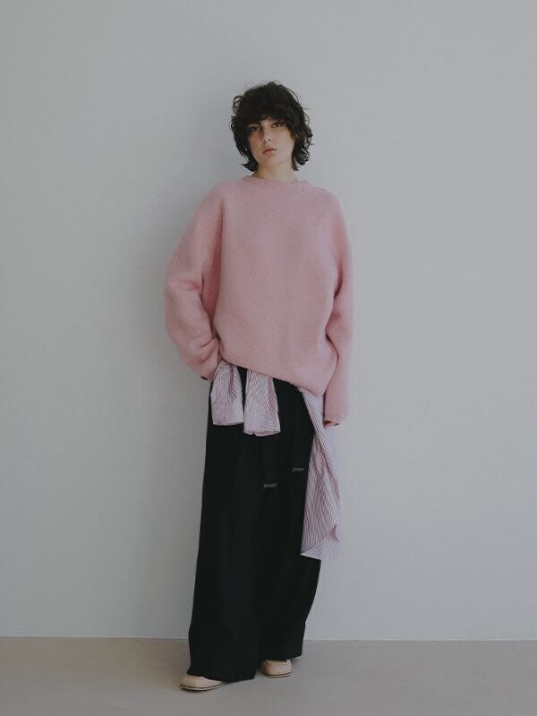 【完全完売品】ETRETOKYO リバーシブルボックスニット pink ETRE TOKYO(エトレトウキョウ) リバーシブルボックスニットプル