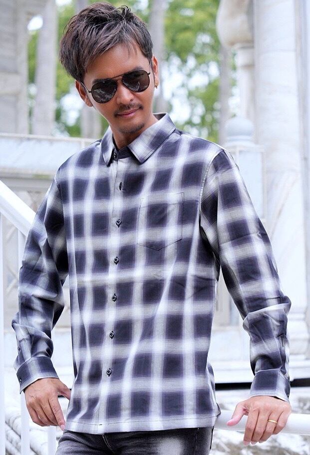 60s Arrow ombre rayon shirts 青系 青×黒】60's ARROW Ombre Rayon Shirt | Pay ID