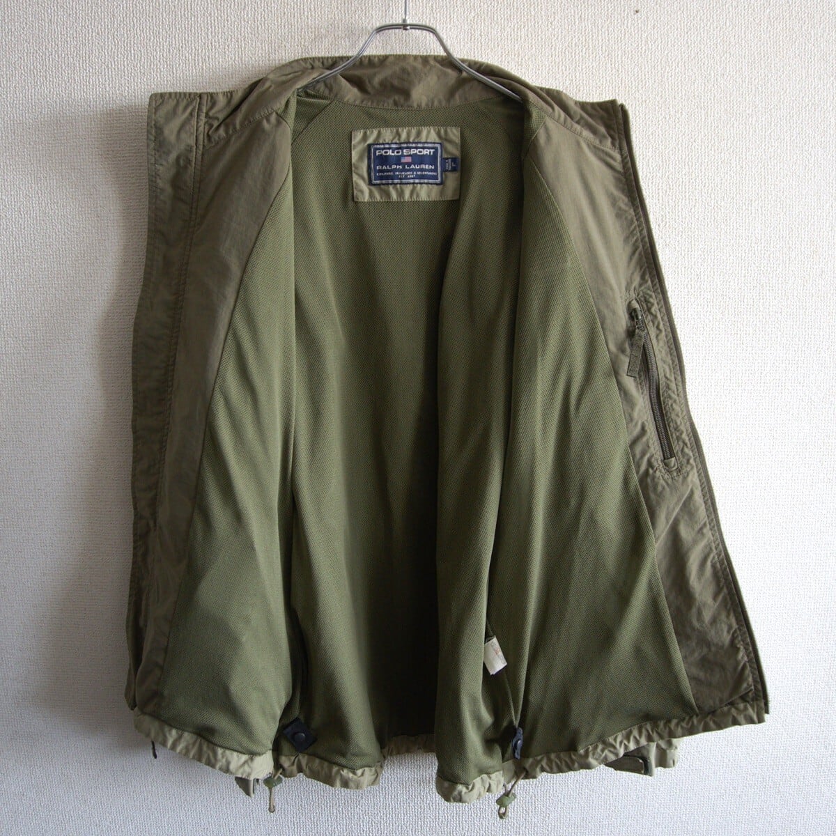 美品/90s】POLO SPORT 【ナイロン ジャケット】L カーキ ポロ スポーツ