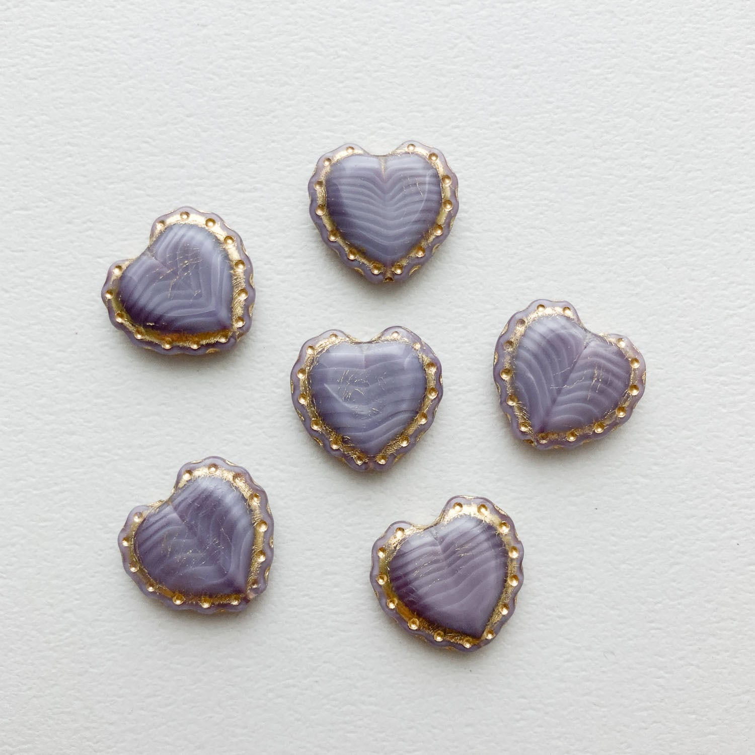 再入荷〉ドット縁ぷっくりハートチェコビーズ | Dua-アクセサリー