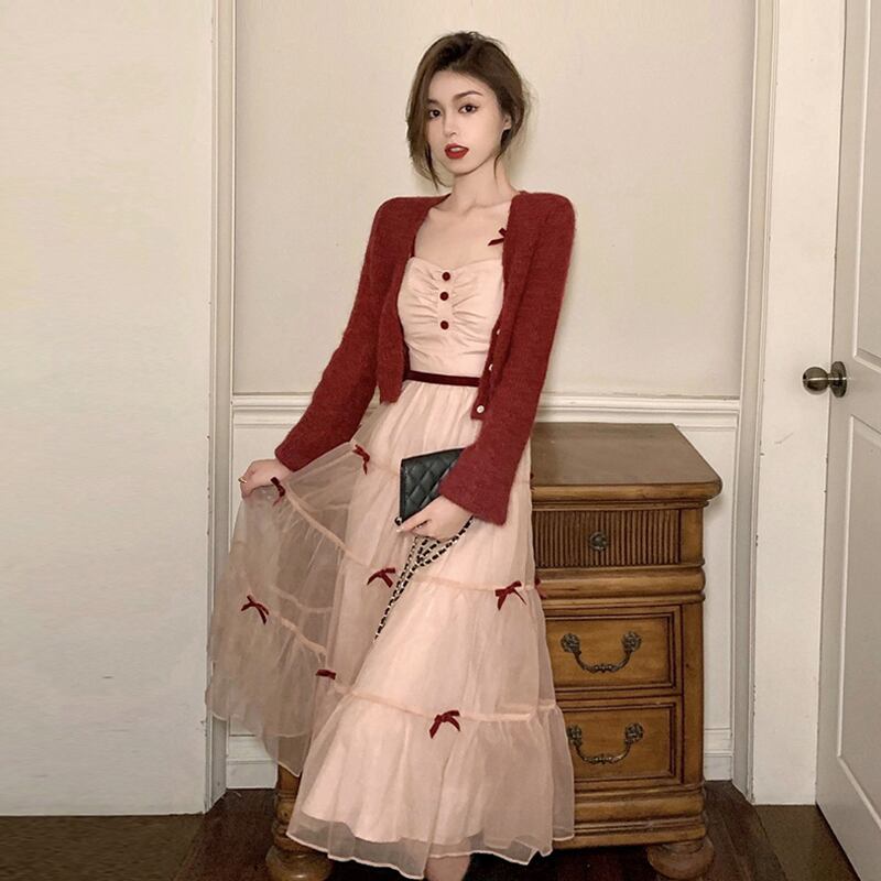 スプリングドレス Aラインスカート 春物 試着室68167666199