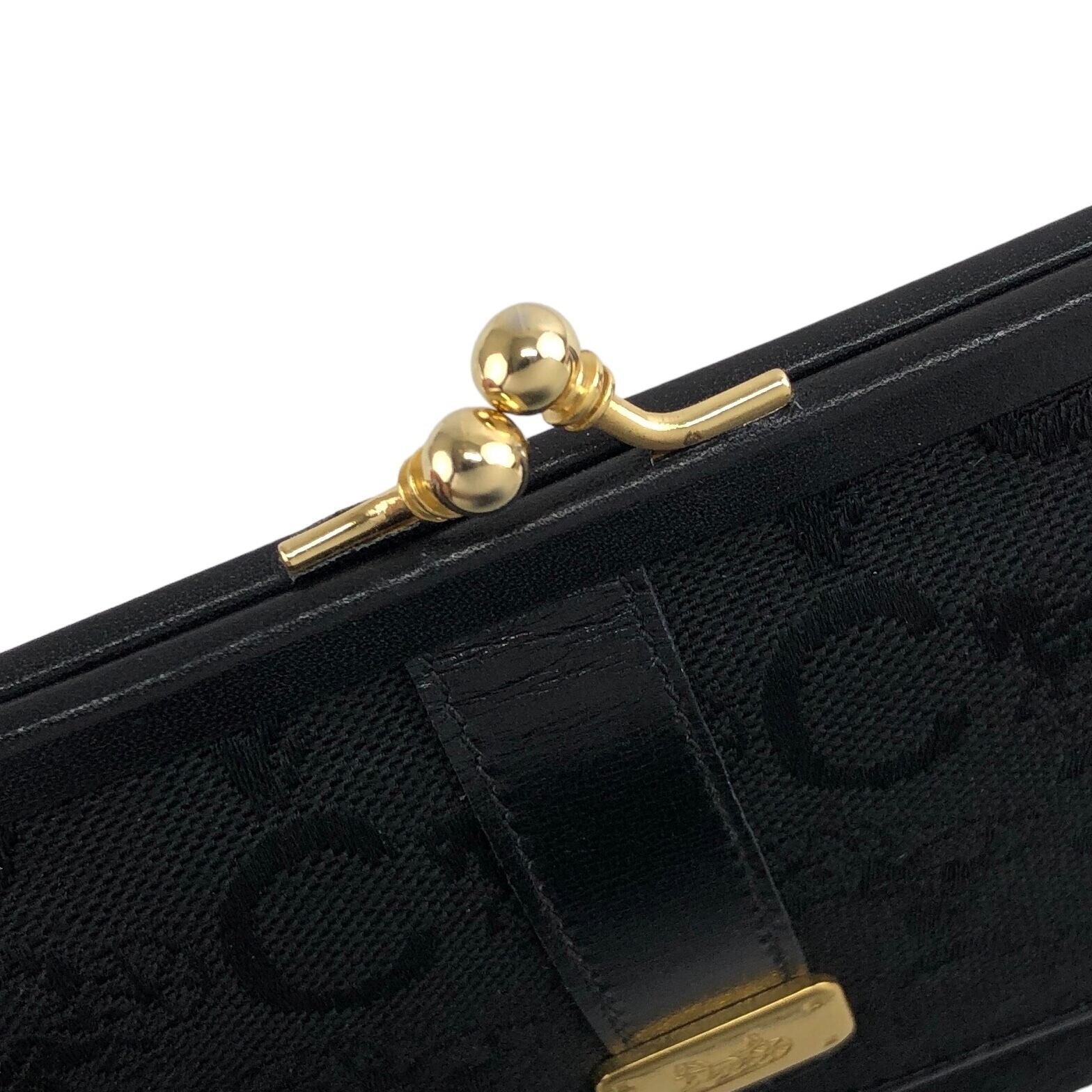CELINE セリーヌ 馬車 ホースキャリッジ 財布 ブラック ジャガード
