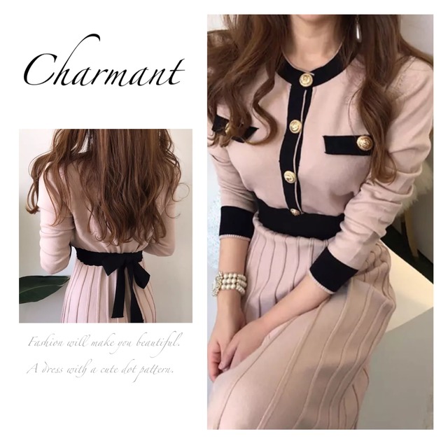 ジャケット風フレアワンピース 可愛い 綺麗め お嬢様お上品 レディース インポート セレクトショップ Charmant Charmant シャルマン ジャケット風フレアワンピース 可愛い 綺麗め お嬢様お上品 レディース インポート セレクトショップ Charmant Charmant シャルマン