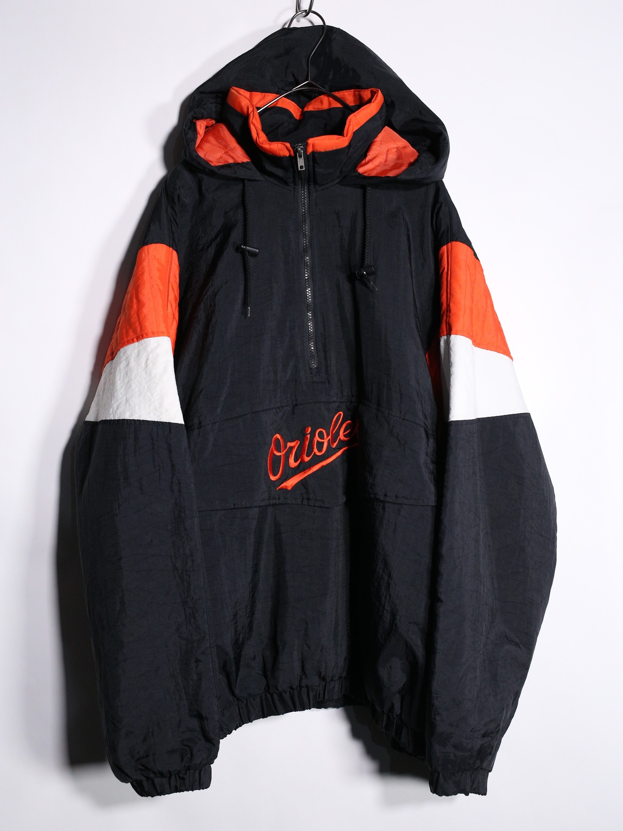 "Majestic" front and back 刺繍 design over silhouette anorak parka - 7