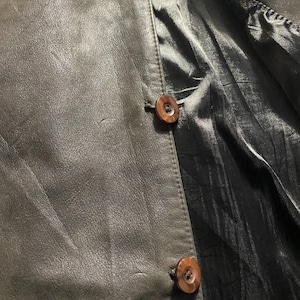 vintage DKNY oiled leather coverall jacket
