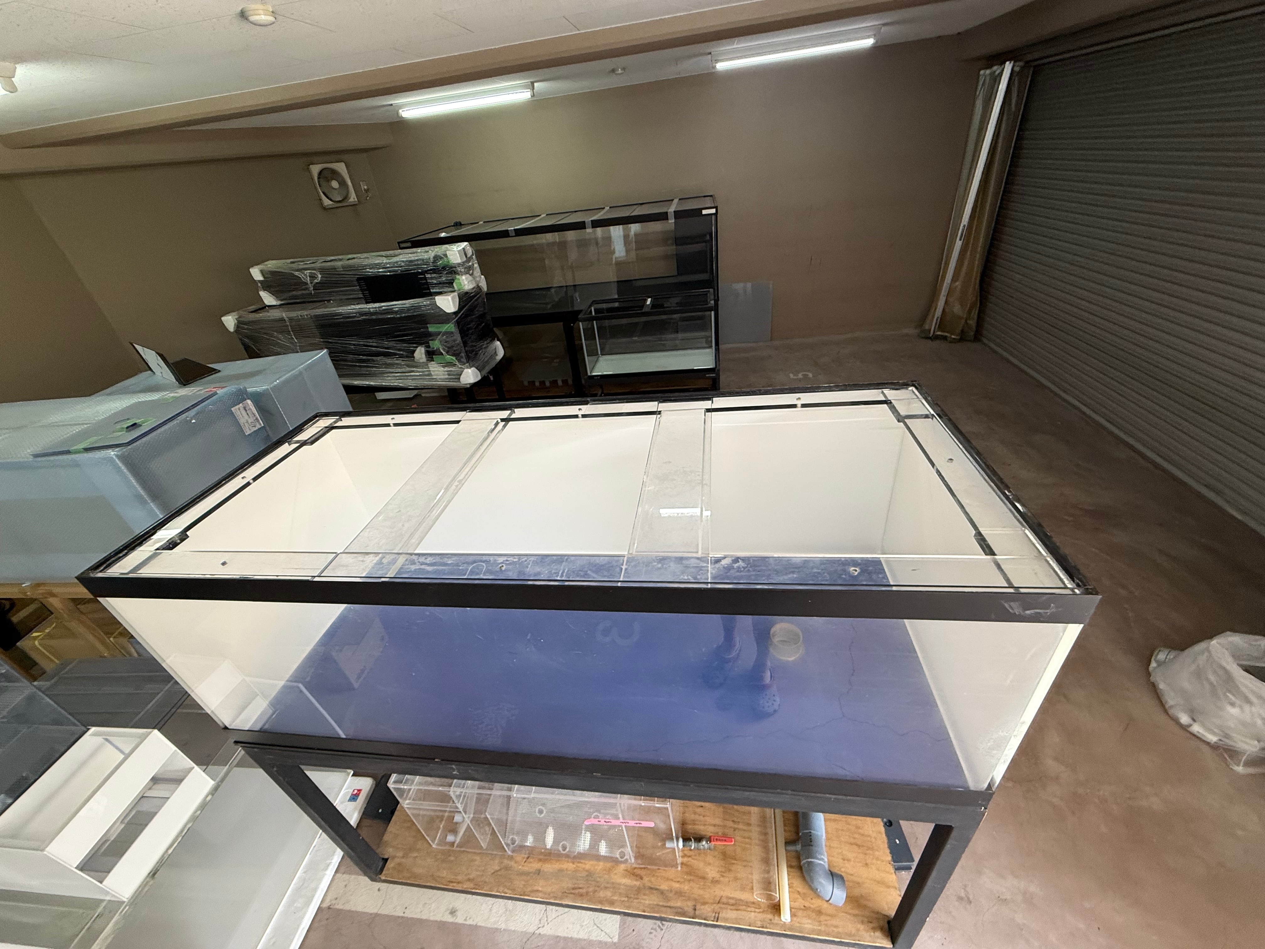中古水槽 1800×750×600 オーバーフロー水槽台セット 店頭引取or納品