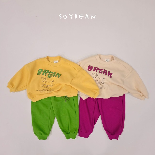 【取寄】soybean｜running horse set｜ランホース上下セット｜XS-JM｜kids&jr｜26 spring