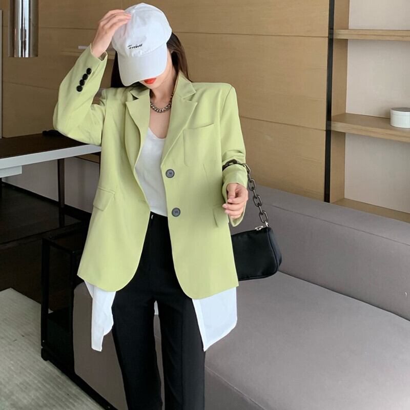 カラールーズジャケット オータムスタイルスタンダードカジュアル レトロ 秋物 ステッチ ガールズファッション50016631443