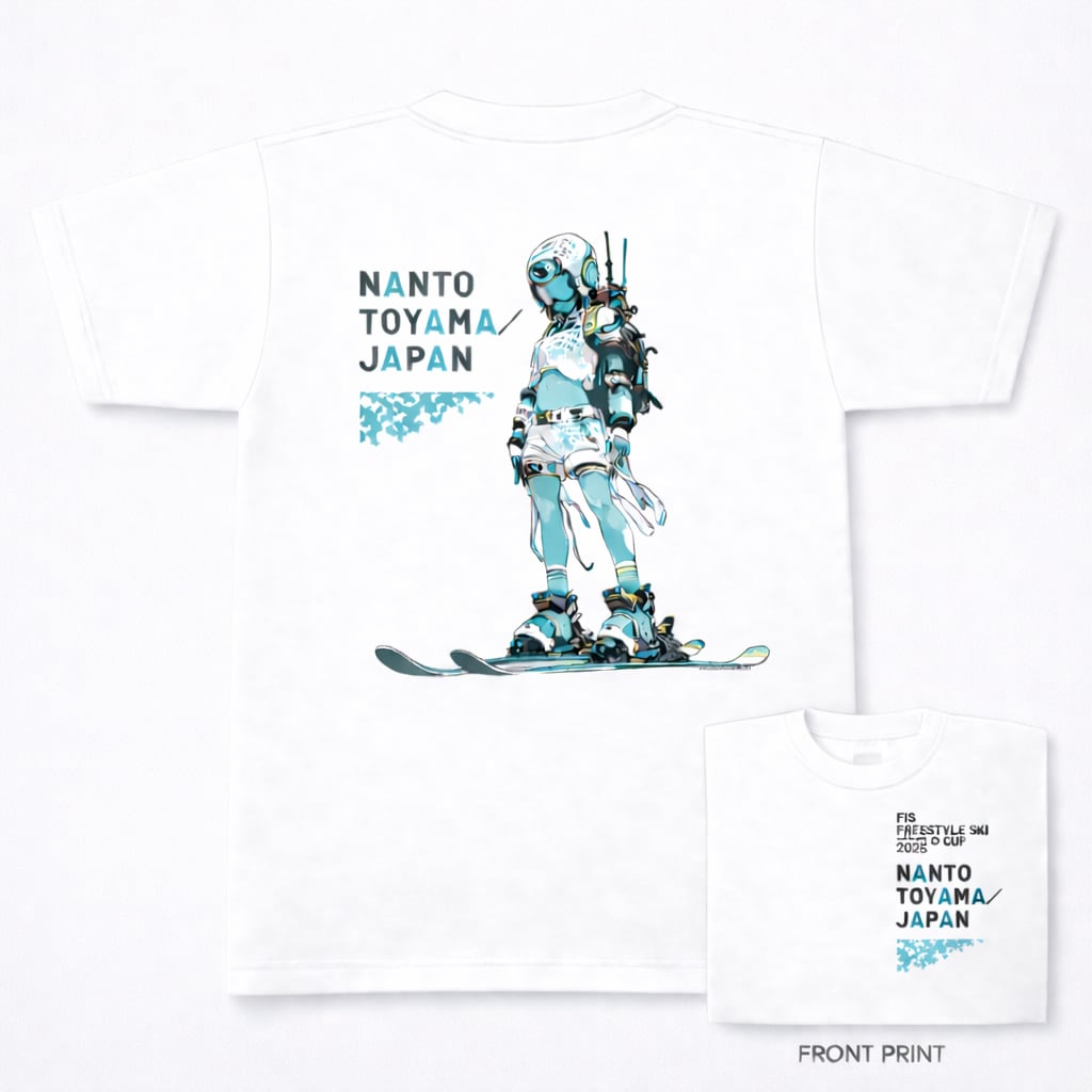 【公式Tシャツ】FIS モーグルワールドカップ 富山なんと大会 "ハシジマコウスケ White"