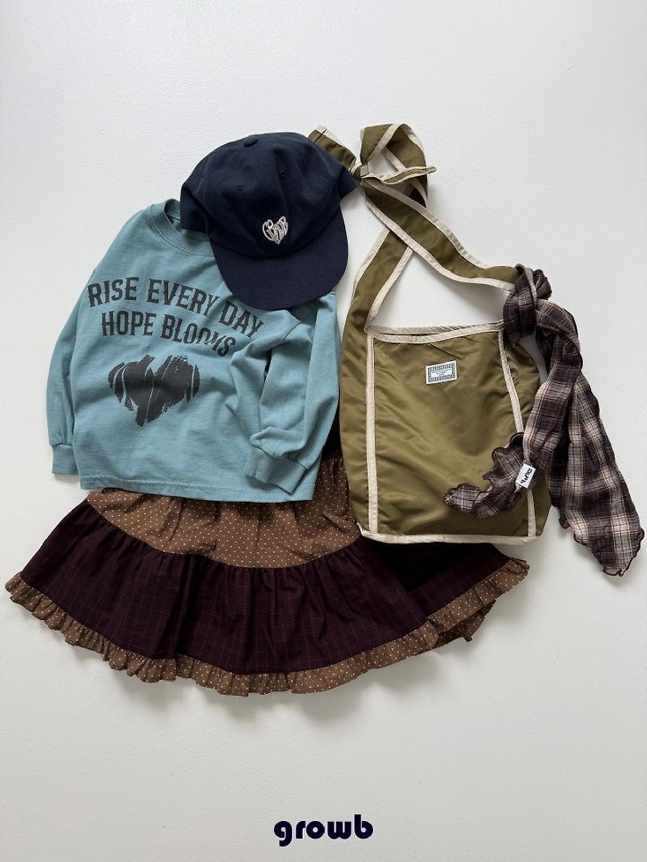 韓国子供服 / growb / ライズ Tシャツ / 秋服 *XS~JM*