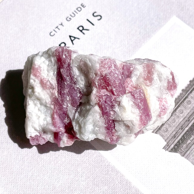 Pink Tourmaline in Quartz  Rough 3 ✧ ピンクトルマリン in クォーツ (原石)
