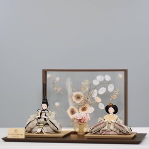 ピーカブーひな人形 ベーシックシリーズ 親王飾り 【ひな月】 ひな人形｜雛人形｜屏風照明｜和モダン｜アレンジフラワー