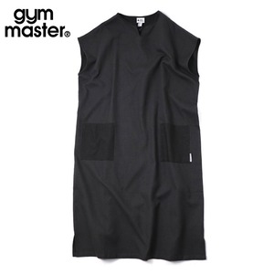 gym master ジムマスター ワッフルウィーブワンピース コットン100％ 軽量 清涼 ロングワンピース FREEサイズ G733731 ブラック