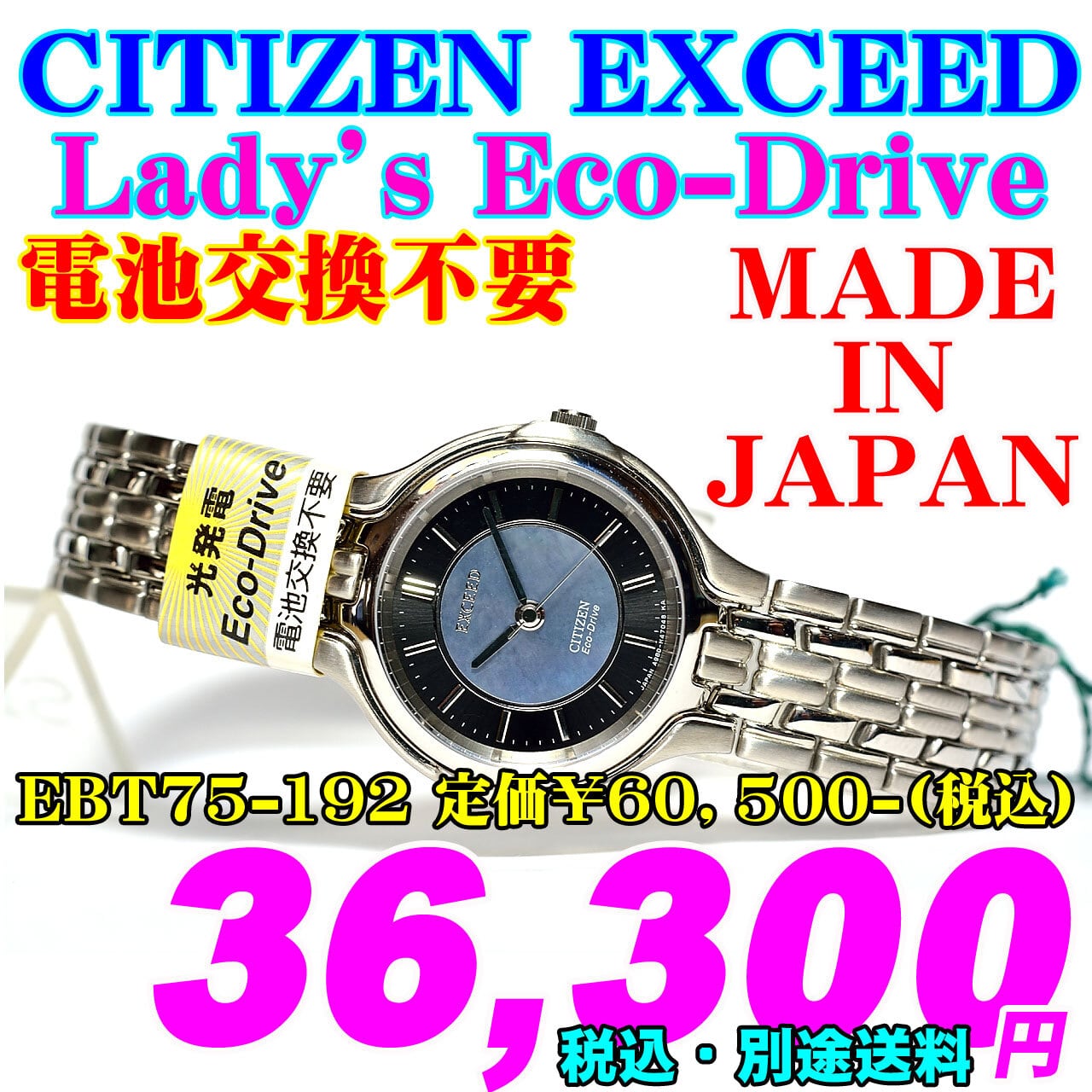 CITIZEN EXCEED 婦人 エコ EBT75-1992 定価￥60,500-(税込)新品 | 時計