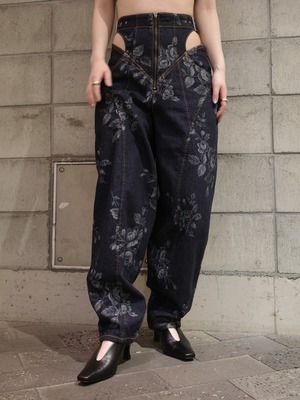 【25SS】FETICO フェティコ /ROSE DENIM HIGH-WAIST JEANS / デニムパンツ