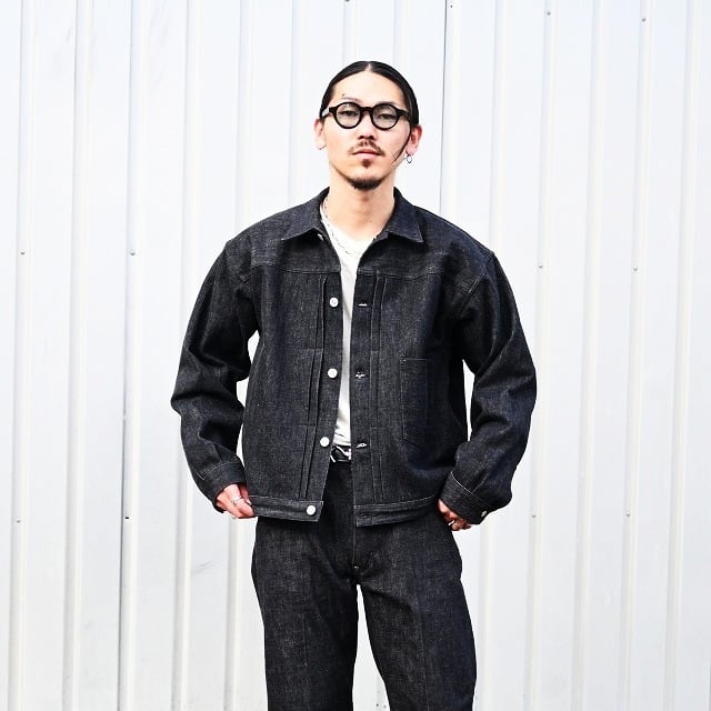 オールドジョー oldjoe デニムセットアップ OLD JOE (オールドジョー）ブラックデニムセットアップコーディネート