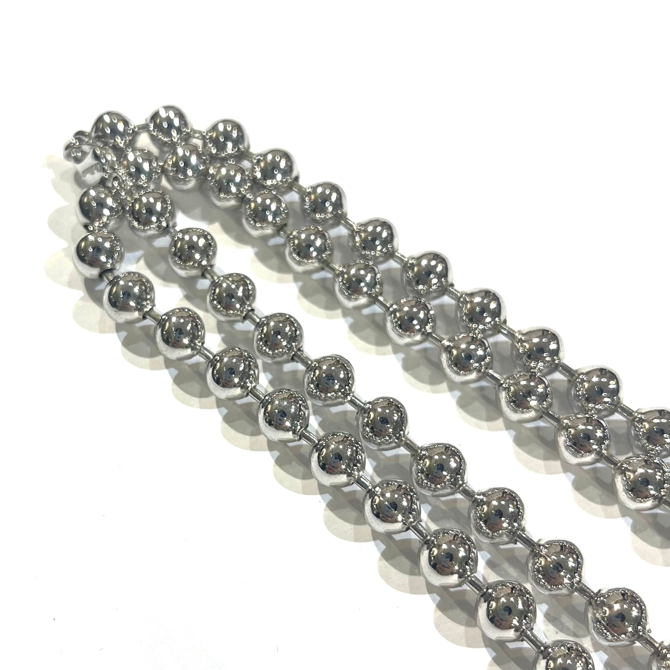 Christian Dior】2233 DIOR ロングボールチェーンネックレス 92cm 2way