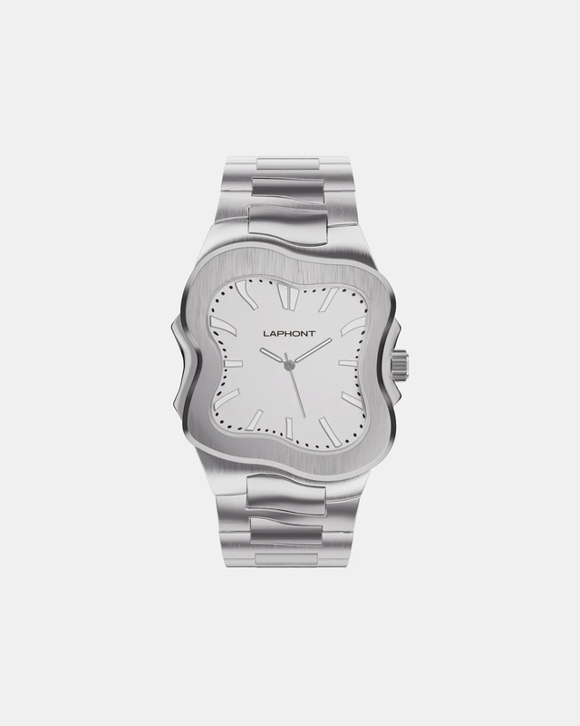 LAPHONT / melting watch silver white black