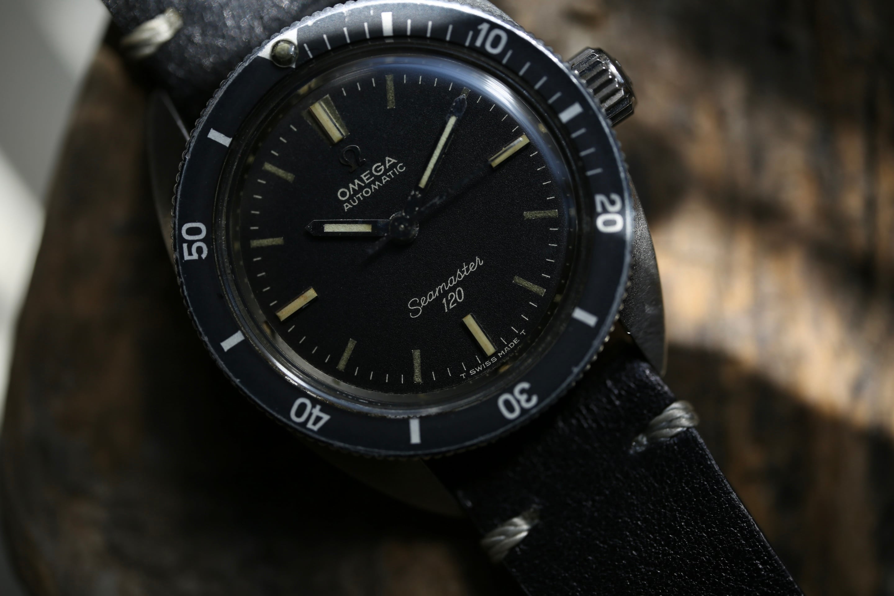 OMEGA】 1966年製 オメガ シーマスター120 ボーイズ ブラック OH済み