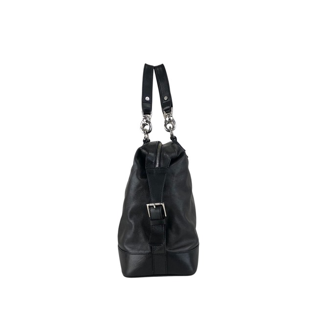 CELINE セリーヌ ハンドバッグ ブラック トリオンフ レザー プレートロゴ vintage ヴィンテージ オールド 5y5pjn